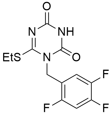 6-(乙硫基)-1-(2,4,5-三氟芐基)-1,3,5-三嗪-2,4(1H,3H)-二酮